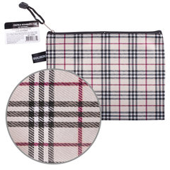 Папка-конверт на молнии МАЛОГО ФОРМАТА (238&times;180 мм), А5, ткань в клетку, BRAUBERG &laquo;Checked&raquo;, 223893