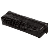 Пенал-косметичка BRAUBERG "Ultra black", "крокодиловая кожа", 20х6х4 см, 223909