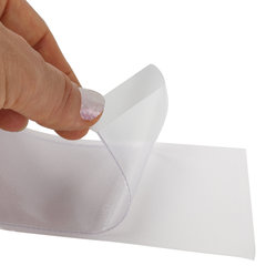 Карманы самоклеящиеся на корешок папки 70 мм (191&times;50 мм), КОМПЛЕКТ 5 шт., BRAUBERG, 224074