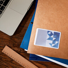 Карманы самоклеящиеся под визитные карточки (65&times;98 мм), КОМПЛЕКТ 5 шт., BRAUBERG, 224076