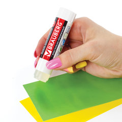 Клей-карандаш BRAUBERG &laquo;Crystal&raquo;, 15 г, прозрачный, 224337