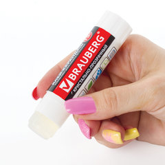 Клей-карандаш BRAUBERG &laquo;Crystal&raquo;, 15 г, прозрачный, 224337