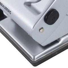 Дырокол металлический BRAUBERG &laquo;Metallic&raquo;, до 40 листов, серебристый, 224342