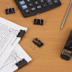 Зажимы для бумаг STAFF &laquo;EVERYDAY&raquo;, КОМПЛЕКТ 12 шт., 32 мм, на 140 листов, черные, картонная коробка, 224608