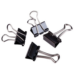 Зажимы для бумаг STAFF &laquo;EVERYDAY&raquo;, КОМПЛЕКТ 12 шт., 32 мм, на 140 листов, черные, картонная коробка, 224608