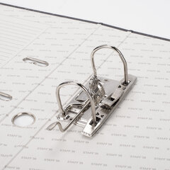 Папка-регистратор STAFF &laquo;EVERYDAY&raquo; с мраморным покрытием, 50 мм, без уголка, черный корешок, 224615