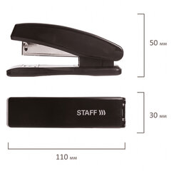 Степлер №24/<wbr/>6, 26/<wbr/>6 STAFF &laquo;Basic&raquo;, до 20 листов, черный, 224626
