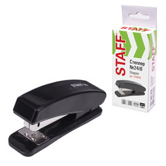Степлер №24/<wbr/>6, 26/<wbr/>6 STAFF &laquo;Basic&raquo;, до 20 листов, черный, 224626