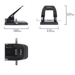 Дырокол металлический STAFF &laquo;Manager&raquo;, до 30 листов, черный, 224650