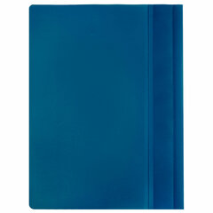 Скоросшиватель пластиковый МАЛОГО ФОРМАТА (160&times;228 мм), А5, BRAUBERG, 130/<wbr/>180 мкм, синий, 224801