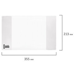 Обложка ПВХ со штрихкодом для тетрадей и дневников, ПЛОТНАЯ, 120 мкм, 213&times;355 мм, прозрачная, ПИФАГОР, 224837