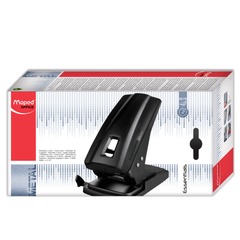 Дырокол MAPED (Франция) &laquo;Essentials&raquo;, металлический, мощный, на 70 листов, черный