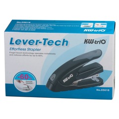 Степлер №24/6, 24/8, 26/6, 26/8 KW-trio "Soft-touch", до 40 листов, ЭНЕРГОСБЕРЕГАЮЩИЙ, черный, 5618