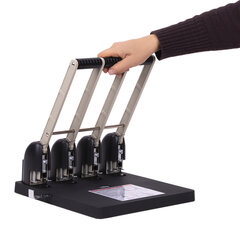 Дырокол на 4 отверстия МОЩНЫЙ KW-trio, до 150 листов, черный, 954