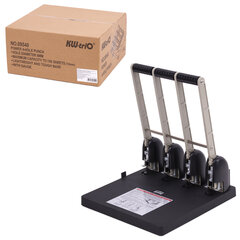 Дырокол на 4 отверстия МОЩНЫЙ KW-trio, до 150 листов, черный, 954