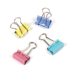 Зажимы для бумаг STAFF &laquo;Profit&raquo;, КОМПЛЕКТ 12 шт., 19 мм, на 60 листов, цветные, картонная коробка, 225156