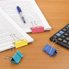 Зажимы для бумаг STAFF &laquo;Profit&raquo;, КОМПЛЕКТ 12 шт., 51 мм, на 230 листов, цветные, картонная коробка, 225160