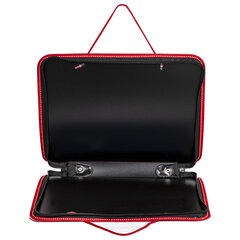 Папка на молнии пластиковая с ручками BRAUBERG &laquo;Contract&raquo;, А4, 350&times;270&times;45 мм, черно-красная, 225164