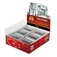 Ластик-клячка художественный KOH-I-NOOR, 47&times;36&times;10 мм, супермягкий, серый, 6423018004KD