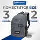 Рюкзак BRAUBERG HIGH SCHOOL универсальный, 3 отделения, "Осень", серый, 46х31х18 см, 225518