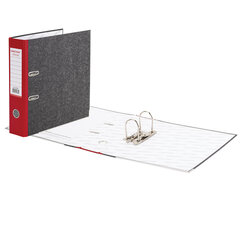 Папка-регистратор ОФИСМАГ, фактура стандарт, с мраморным покрытием, 75 мм, красный корешок, 225584