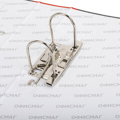 Папка-регистратор ОФИСМАГ, фактура стандарт, с мраморным покрытием, 75 мм, красный корешок, 225584