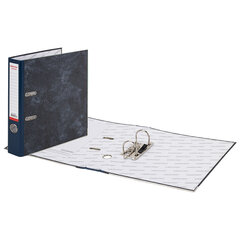 Папка-регистратор ОФИСМАГ, фактура стандарт, с мраморным покрытием, 50 мм, синий корешок, 225586