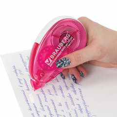 Корректирующая лента BRAUBERG MAXI, увеличенная длина 5 мм х 25 м, белый/<wbr/>красный корпус, блистер, 225593