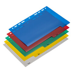 Разделитель пластиковый МАЛЫЙ ФОРМАТ (210&times;162мм), А5, 5 листов, цифровой 1-5, оглавление, BRAUBERG, 225628