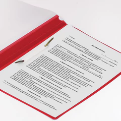 Скоросшиватель пластиковый STAFF, А4, 100/<wbr/>120 мкм, красный, 225729