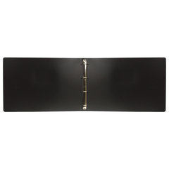 Папка на 4 кольцах БОЛЬШОГО ФОРМАТА А3, ГОРИЗОНТАЛЬНАЯ, 30 мм, черная, 0,8 мм, BRAUBERG &laquo;Стандарт&raquo;, 225768