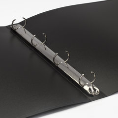 Папка на 4 кольцах БОЛЬШОГО ФОРМАТА А3, ГОРИЗОНТАЛЬНАЯ, 30 мм, черная, 0,8 мм, BRAUBERG &laquo;Стандарт&raquo;, 225768