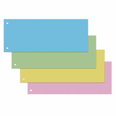 Разделители листов (полосы 240&times;105 мм) картонные, КОМПЛЕКТ 100 штук, ассорти, BRAUBERG, 225967