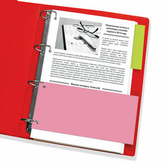 Разделители листов (полосы 240&times;105 мм) картонные, КОМПЛЕКТ 100 штук, ассорти, BRAUBERG, 225967