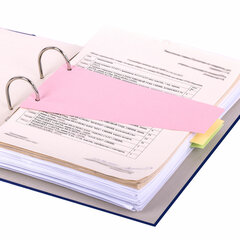 Разделители листов (трапеция 230&times;120&times;60 мм) картонные, КОМПЛЕКТ 100 штук, ассорти, BRAUBERG, 225972