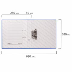 Папка-регистратор STAFF &laquo;Manager&raquo; с покрытием из ПВХ, 50 мм, без уголка, синяя, 225977