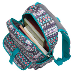 Рюкзак BRAUBERG TRACE универсальный, с клапаном, узоры, &laquo;Rhombus&raquo;, 34&times;25,5&times;12,5 см, 226358