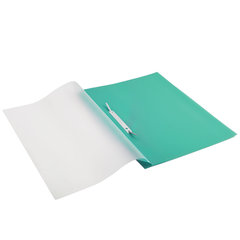 Скоросшиватель пластиковый с перфорацией BRAUBERG, А4, 140/<wbr/>180 мкм, зеленый, 226581