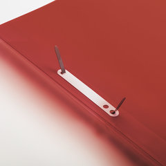 Скоросшиватель пластиковый с перфорацией BRAUBERG, А4, 140/<wbr/>180 мкм, красный, 226582