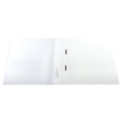 Скоросшиватель пластиковый с перфорацией BRAUBERG, А4, 140/<wbr/>180 мкм, белый, 226585