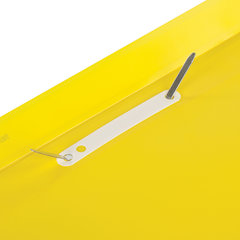 Скоросшиватель пластиковый с перфорацией BRAUBERG, А4, 140/<wbr/>180 мкм, желтый, 226587