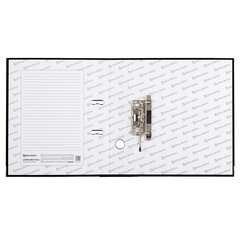 Папка-регистратор, покрытие пластик, 50 мм, ПРОЧНАЯ, с уголком, BRAUBERG, черная, 226589