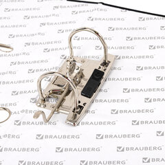 Папка-регистратор, покрытие пластик, 50 мм, ПРОЧНАЯ, с уголком, BRAUBERG, черная, 226589