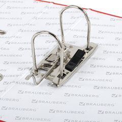 Папка-регистратор, покрытие пластик, 50 мм, ПРОЧНАЯ, с уголком, BRAUBERG, красная, 226592