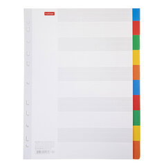 Разделители листов А4 (10 листов 297&times;225 мм) картонные, 10 цветов, HATBER, 4AR_11004