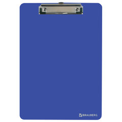 Доска-планшет BRAUBERG &laquo;SOLID&raquo; сверхпрочная с прижимом А4 (315&times;225 мм), пластик, 2 мм, СИНЯЯ, 226823