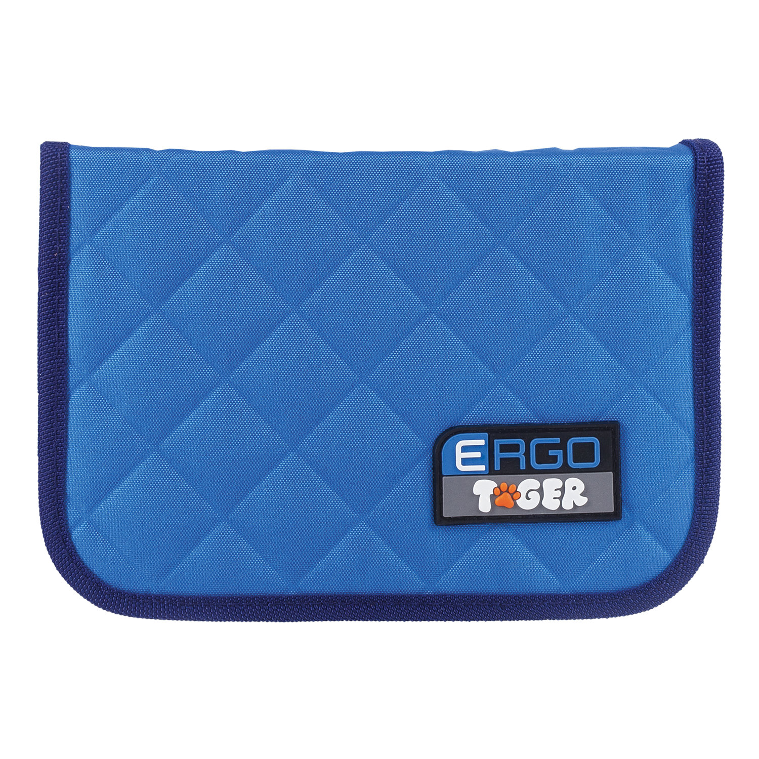 Пенал TIGER FAMILY (ТАЙГЕР), 1 отделение, 2 откидные планки, голубой-синий, 20х14х4 см