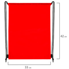 Мешок для обуви BRAUBERG ПРОЧНЫЙ, на шнурке, красный, 42&times;33 см, 227141