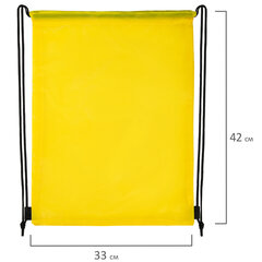 Мешок для обуви BRAUBERG ПРОЧНЫЙ, на шнурке, желтый, 42&times;33 см, 227142