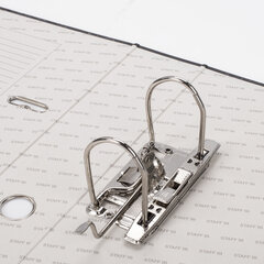 Папка-регистратор STAFF &laquo;Basic&raquo; БЮДЖЕТ с мраморным покрытием, 70 мм, без уголка, черный корешок, 227185